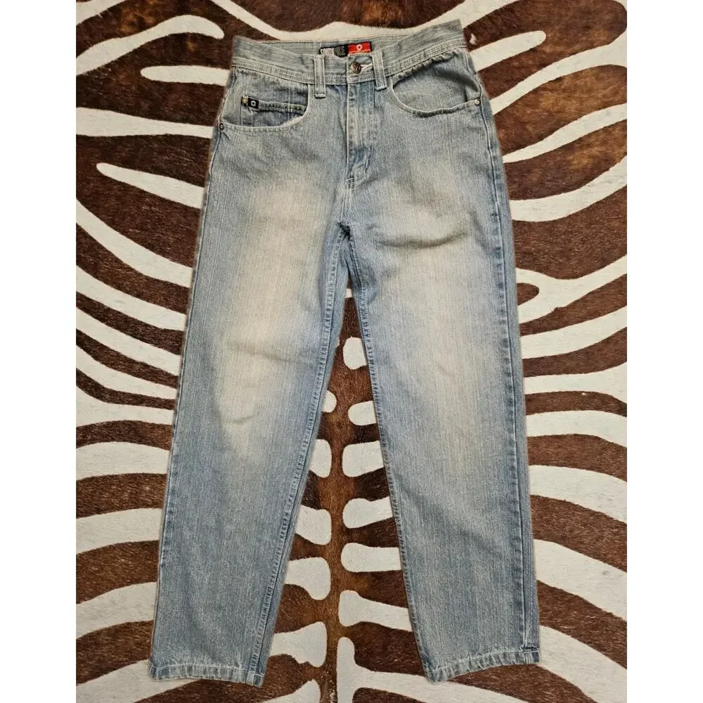 Vintage Y2K Southpole Men's Light Wash Jeans Size 30x30 Embroidered